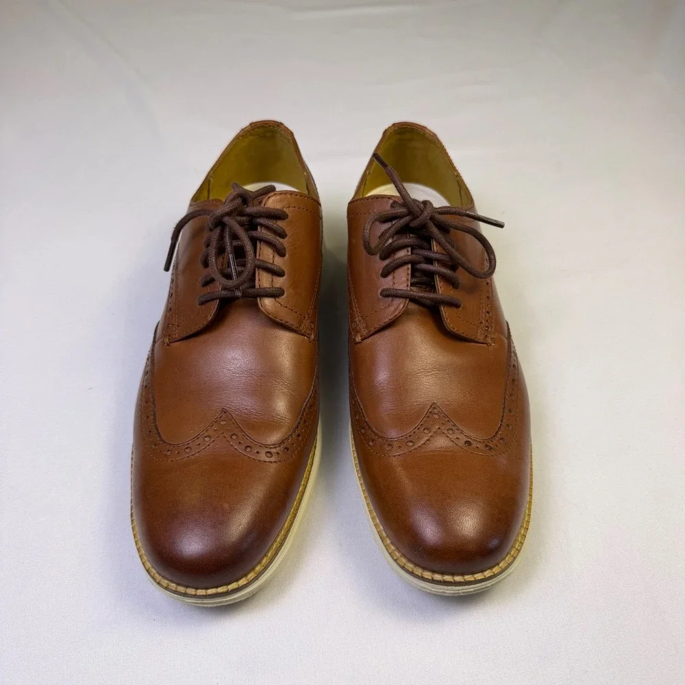 Cole Haan OriginalGrand Wingtip‎ Oxford Mens 9M British Tan Leather C26471